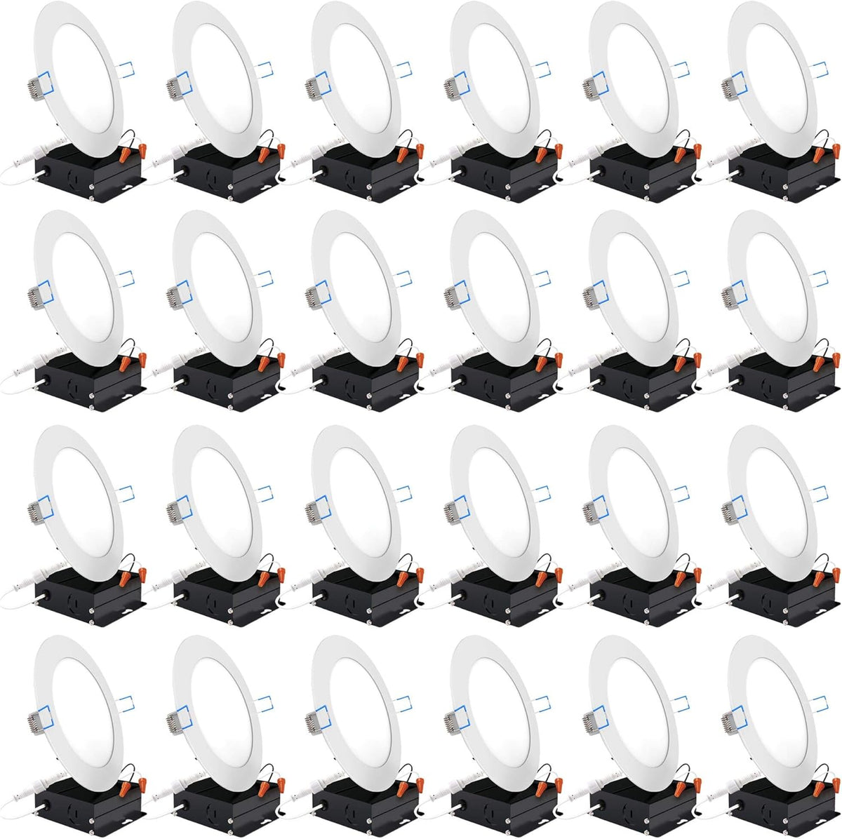 24 Pack 6 Inch Ultra Thin LED Recessed Ceiling Lights G22917