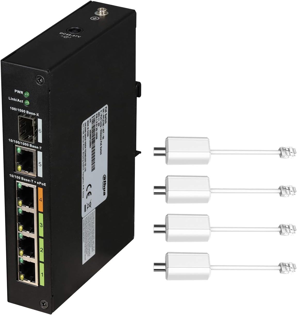 4 Port POE EOC Hybrid ePOE Switch with Ethernet Over Coax P15631