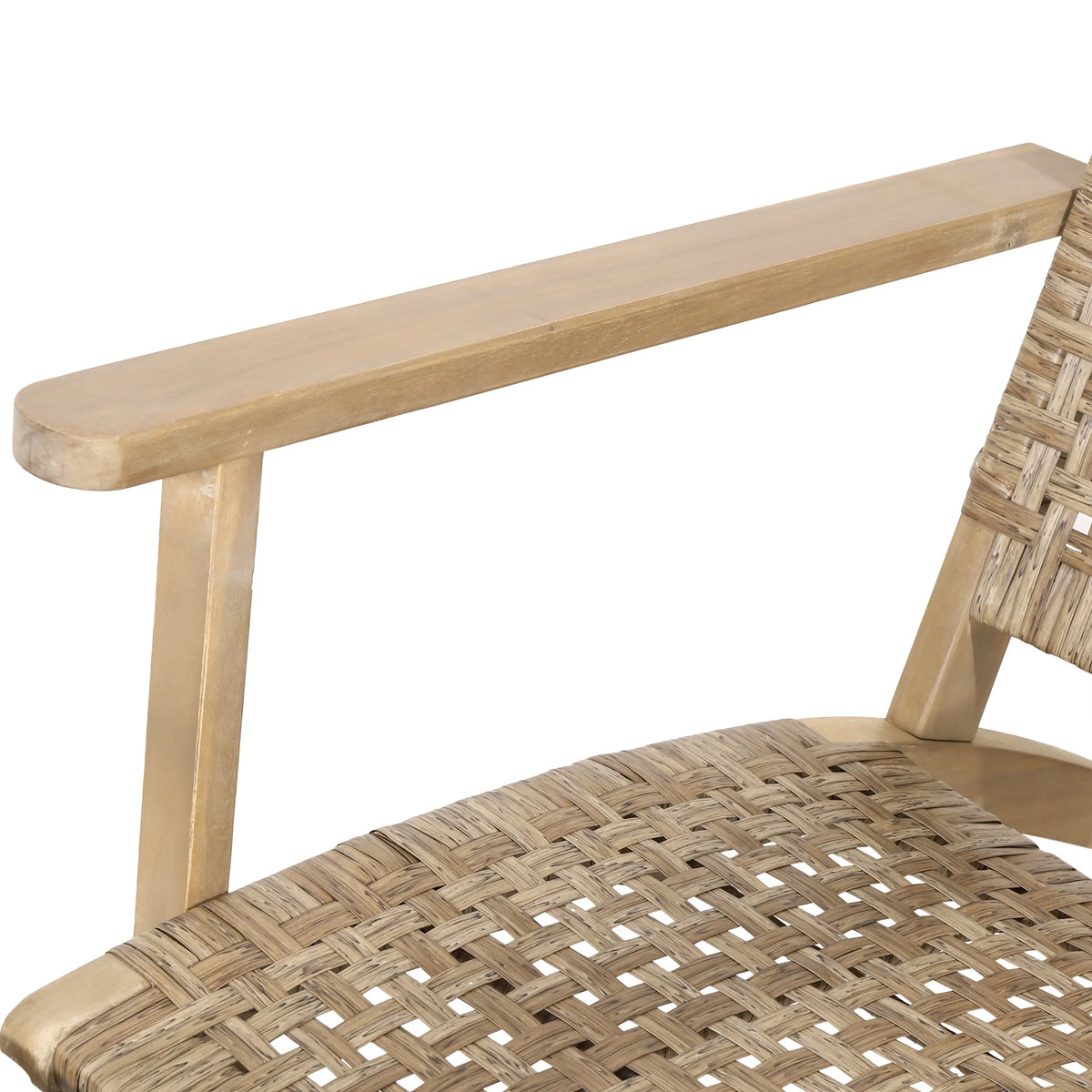 Acacia Wood Outdoor Lounge Chair Set of 2 Light Brown V274748