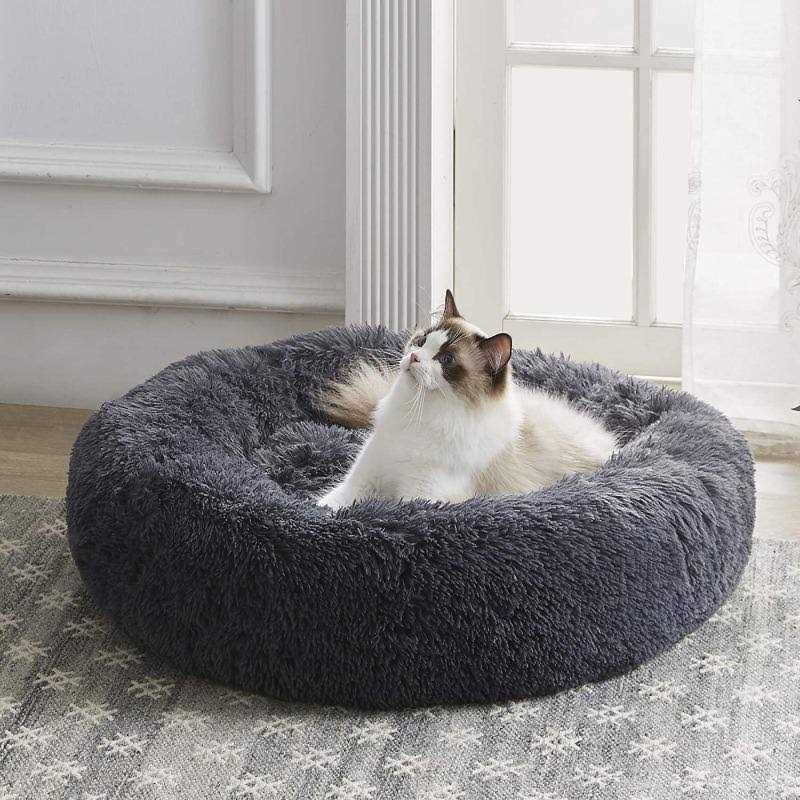 Grey Anti Anxiety Cat Bed J73349