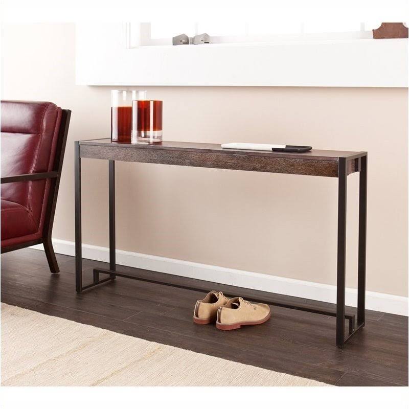 Console Table in Burnt Oak and Black R372