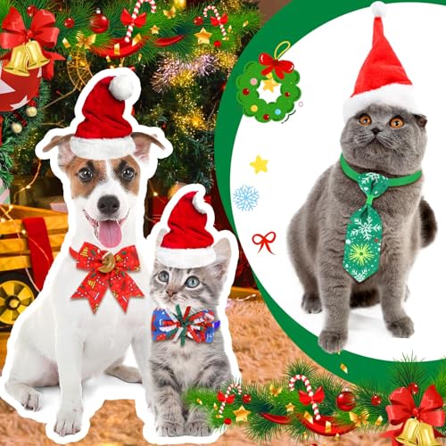 100 Pcs Adjustable Christmas Dog Bow Tie Collar N145
