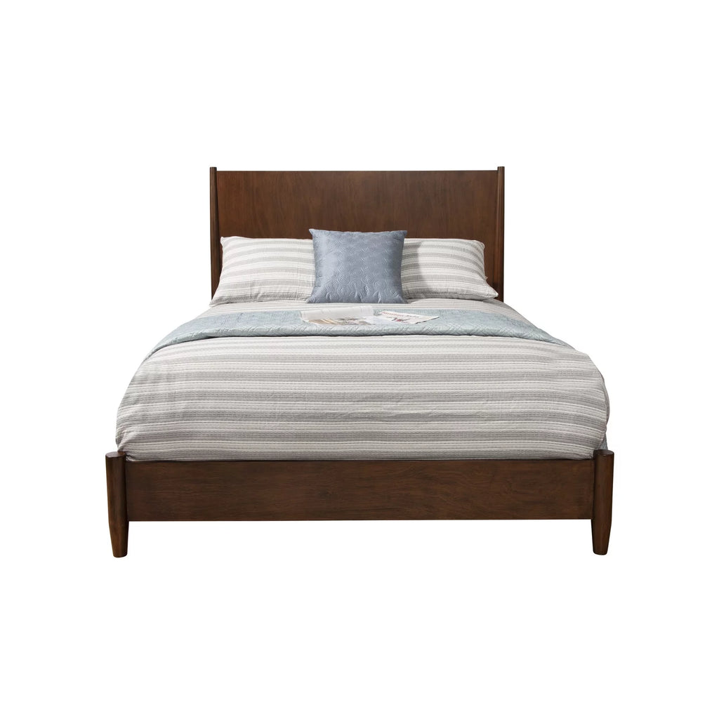 Gray Wood Queen Panel Bed Q7581