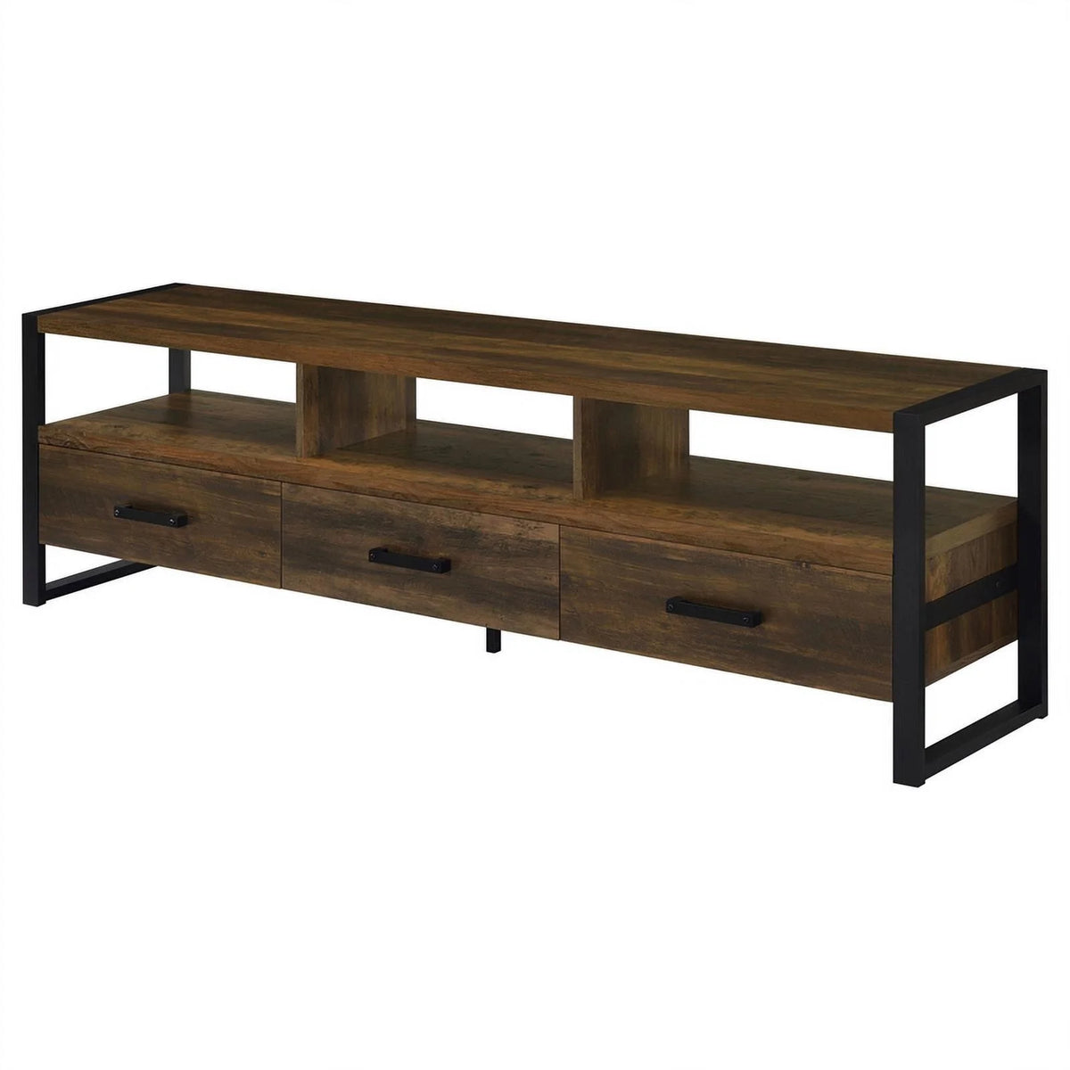 3-Drawer Farmhouse Wood TV Stand U7950
