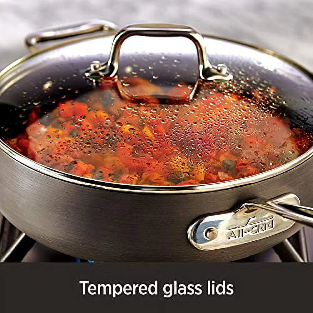 Hard Anodized Nonstick 2 Piece Fry Pan and Saute Pan Set L383