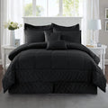 10 Piece Black King Bed in a Bag Comforter Set G7785