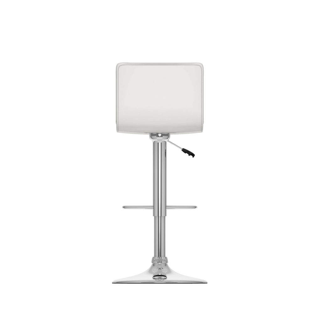 Adjustable Leatherette Bar Stool Set of 2 Red Q8061