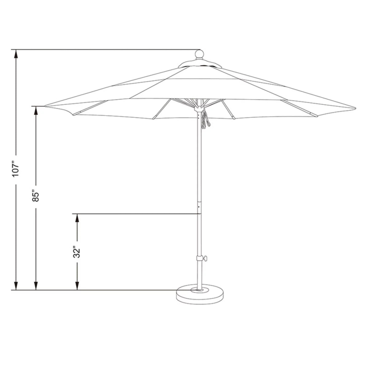 11' Bronze Market Umbrella N23827