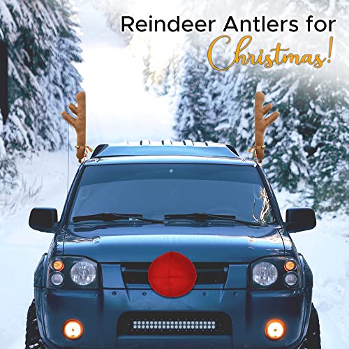 Car Reindeer Antlers & Nose Christmas Decoration Kit S280