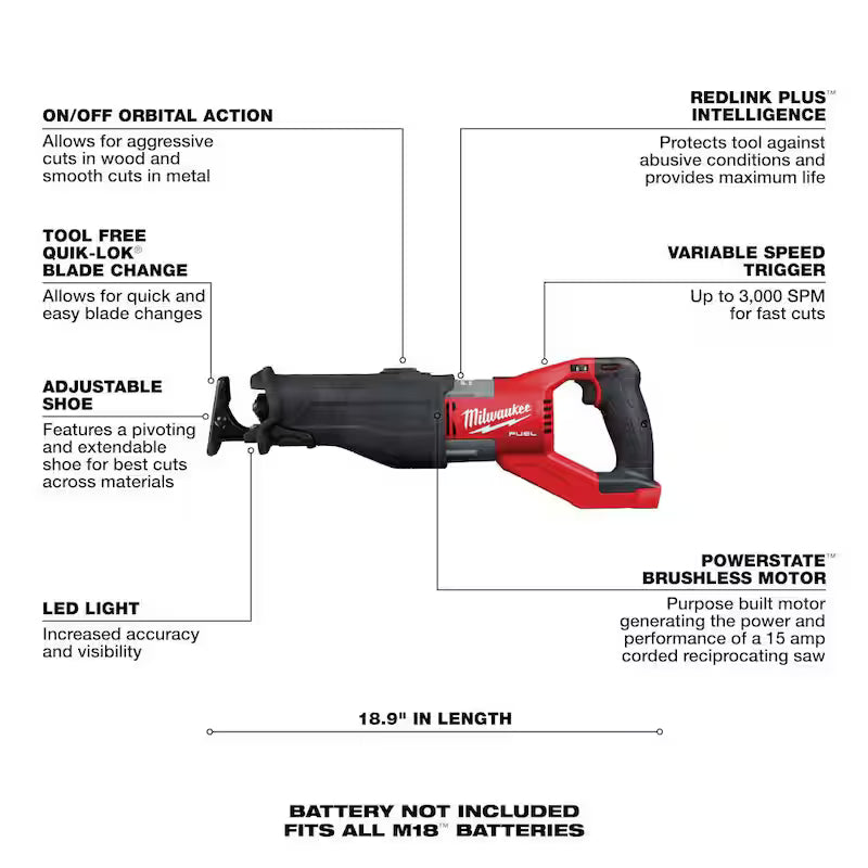 18V Brushless Cordless Reciprocating Saw P35954