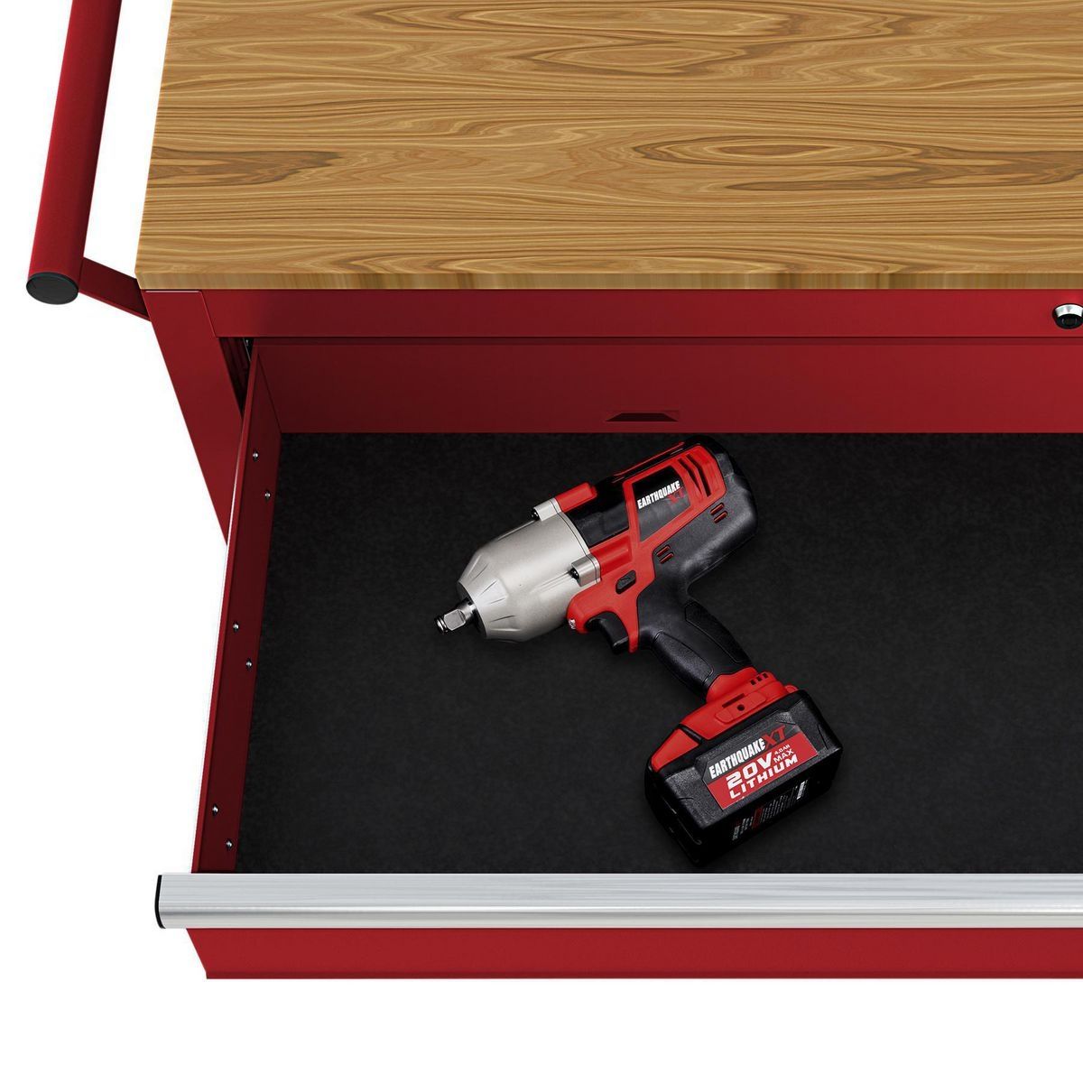 46 in. Mobile Workbench with Solid Wood Top T332