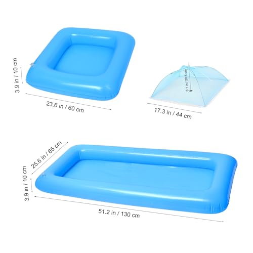 1 Set Inflatable Pool Serving Bar and Mesh Food Tent Set with Drain Plug Q5872