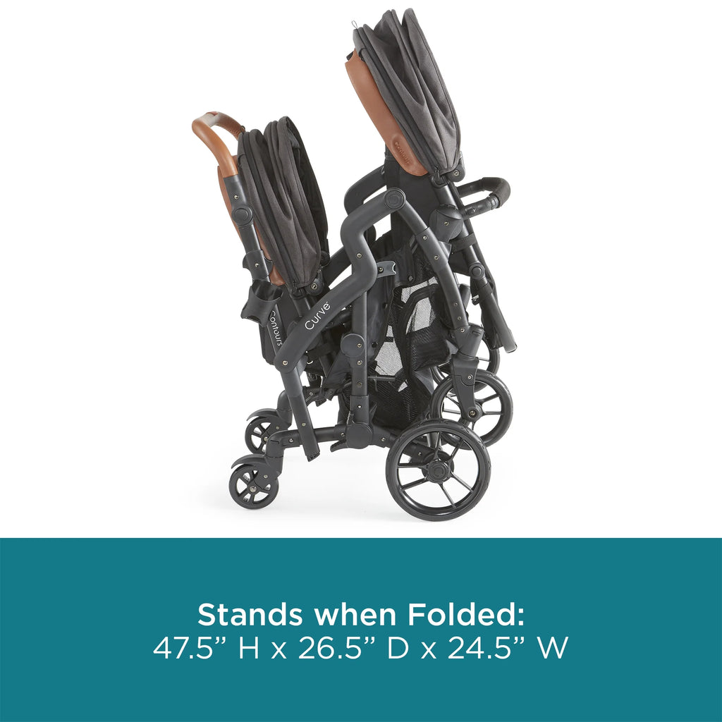 Black Double Tandem Stroller U747
