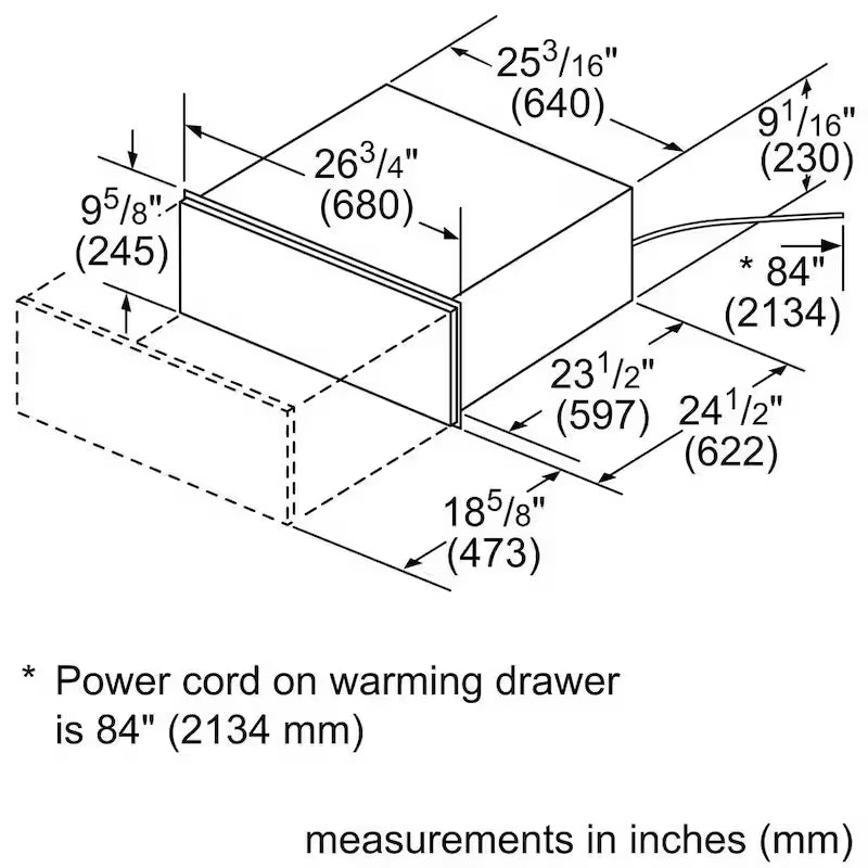 27 in. 1.9 cu. ft. Electric Warming Drawer Stainless Steel C189475