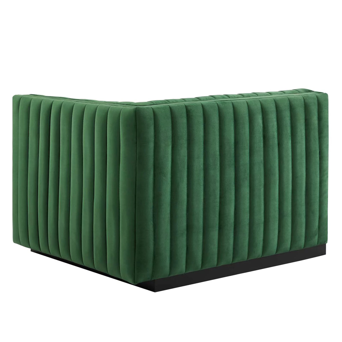 Black Emerald Velvet Right-Arm Chair A74253
