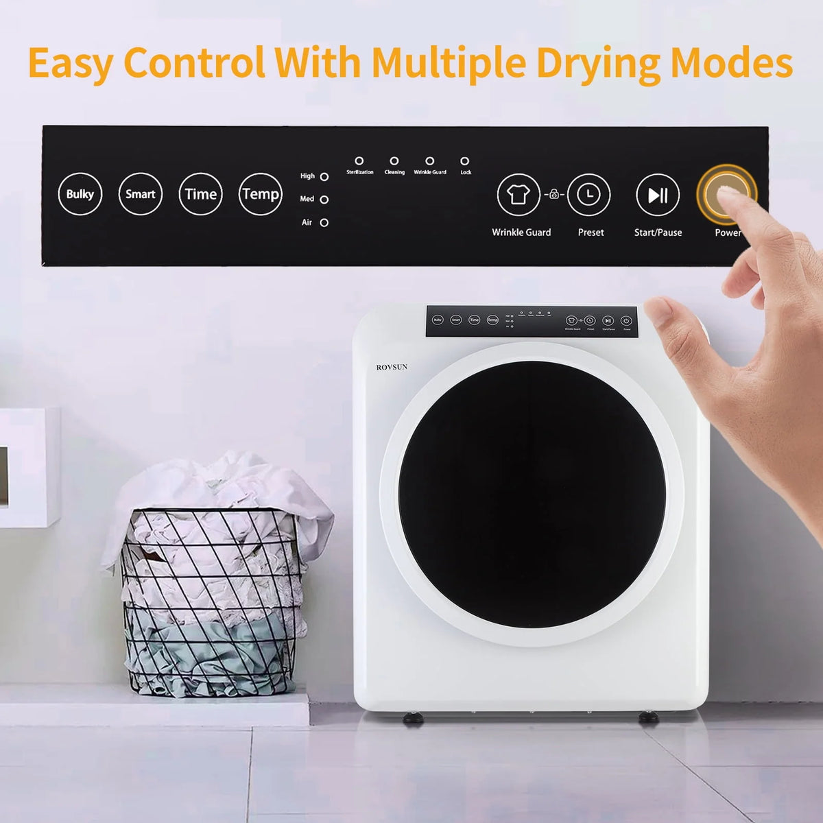 13.2LB Portable Front Load Laundry Dryer White S541
