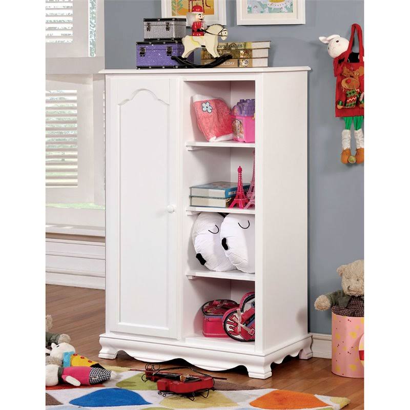 White 4-Shelf Chiffrobe H722