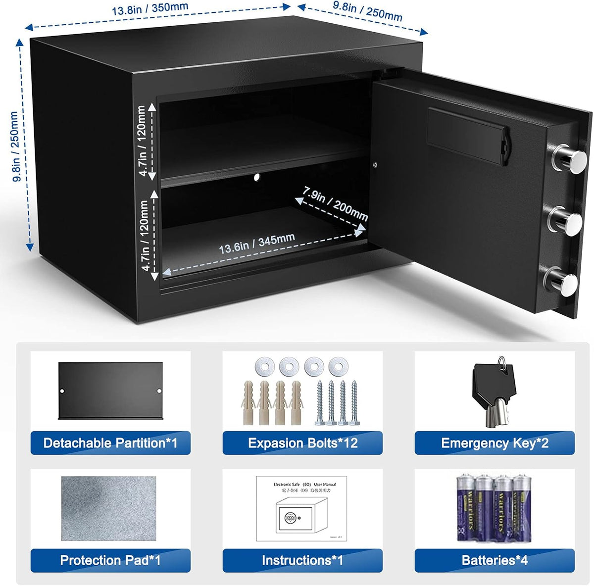Small Steel Safe Box with LCD Digital Screen K2625