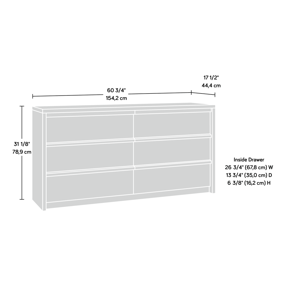 Soft White Dresser L54019