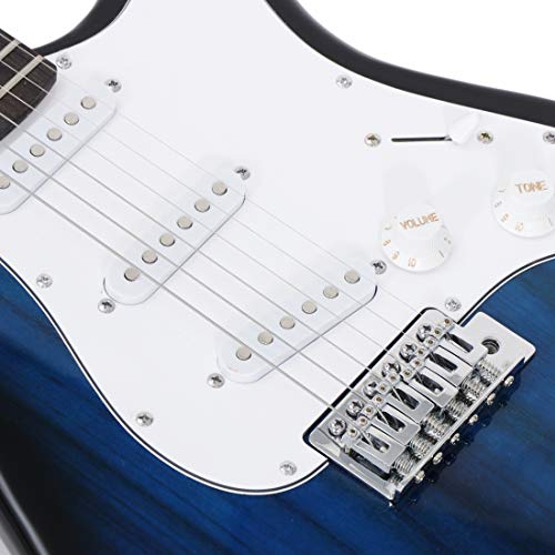 39" Full Size Electric Guitar with Amp Case and Accessories Pack Blue Z2832
