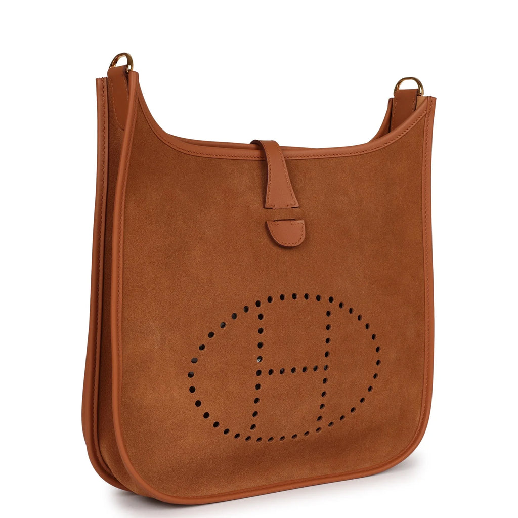 Gold Leather Crossbody Bag K60337