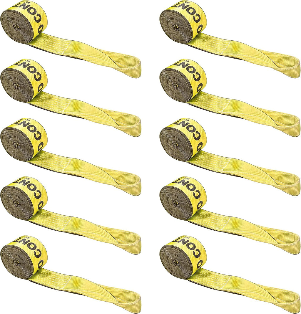 4 Inch x 30 Foot Winch Straps with Twisted Sewn Loop 10 Pack D34314