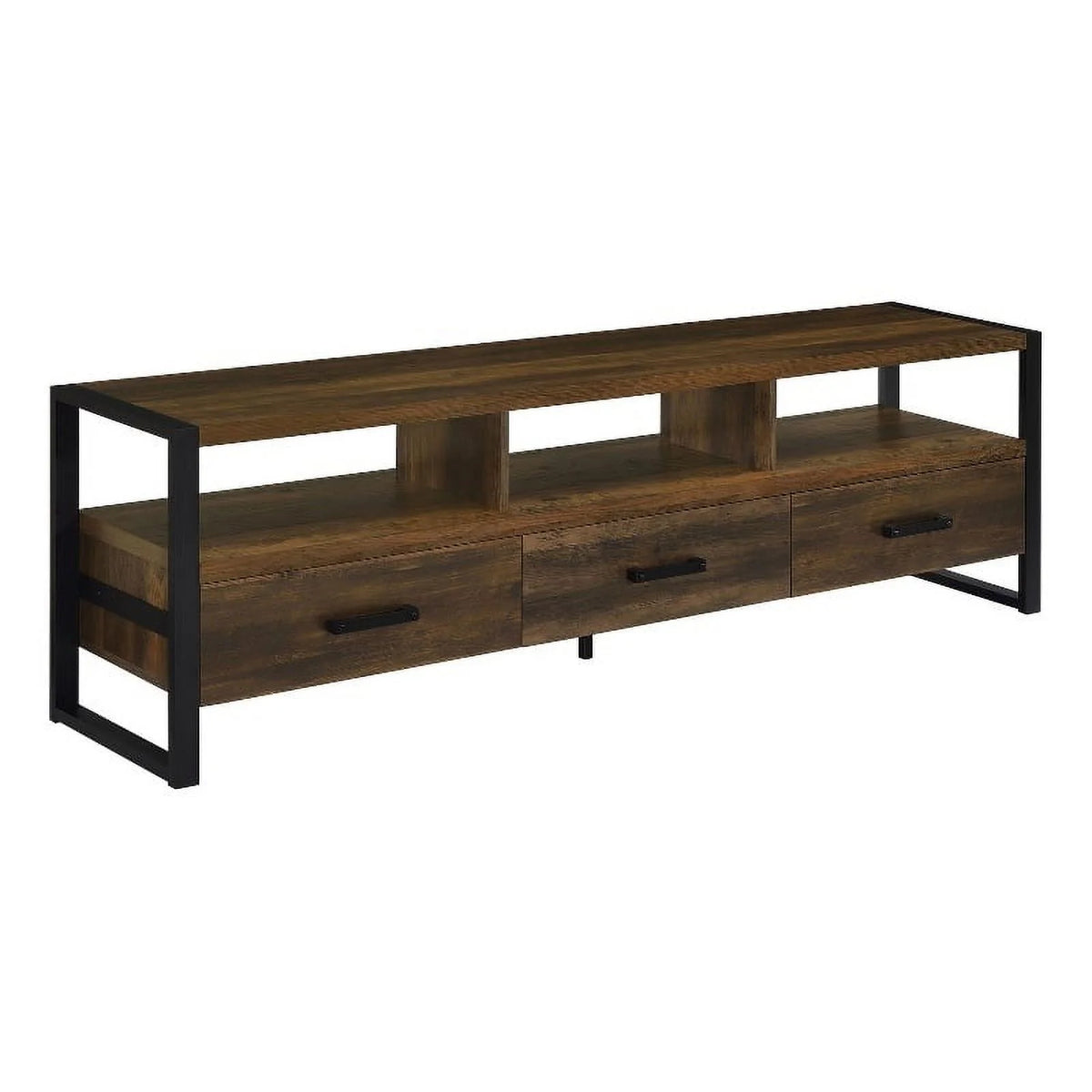 3-Drawer Farmhouse Wood TV Stand U7950