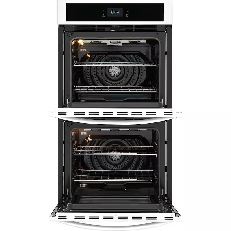 Double Electric Built-In Wall Oven with Convection in White S9005