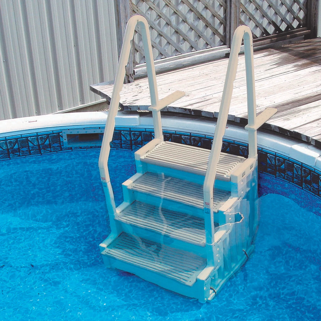 Above Ground Swimming Pool Ladder 4 Stair Step System Warm Gray M91737