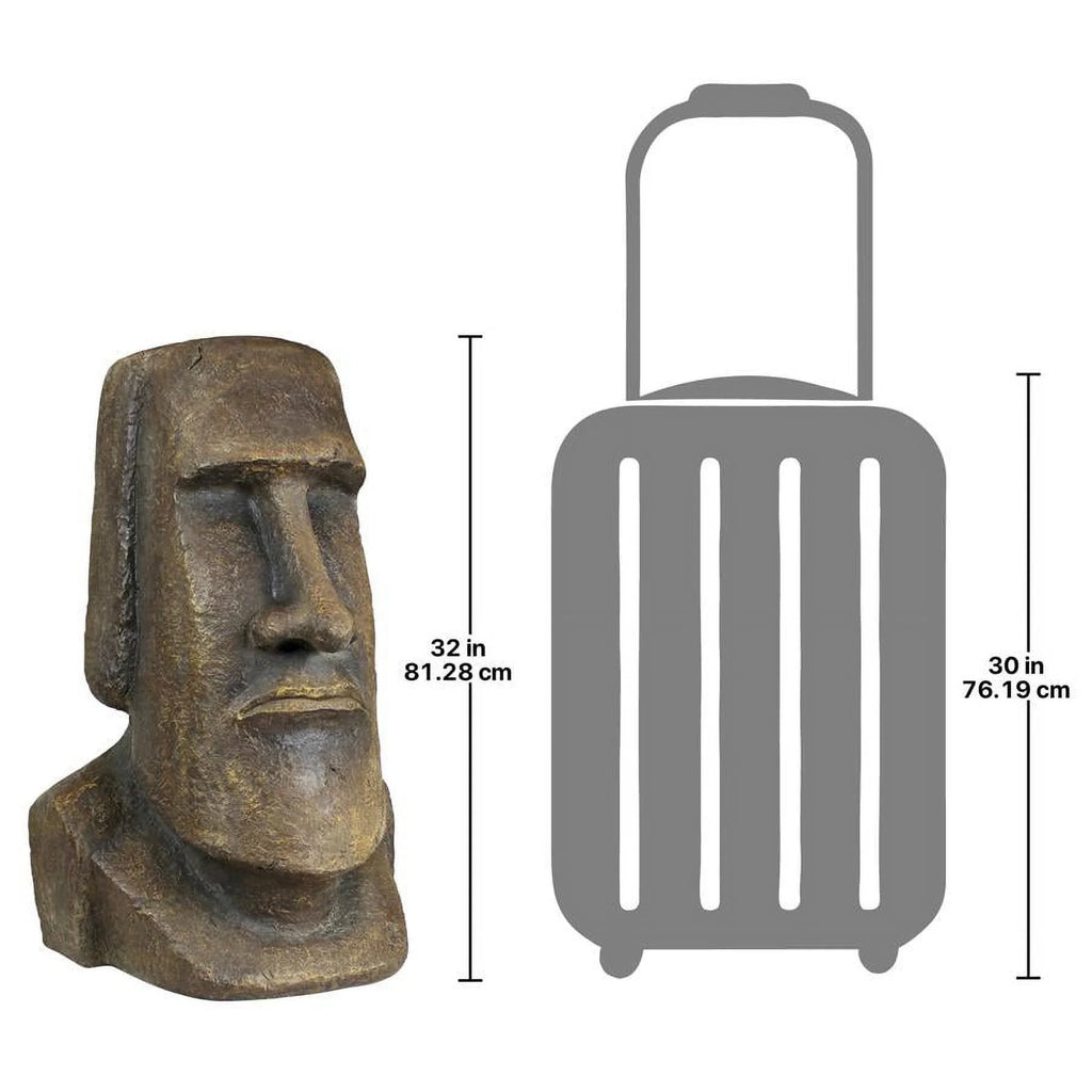 Extra Large 32 Inch Polyresin Grey Stone Garden Statue Z59823