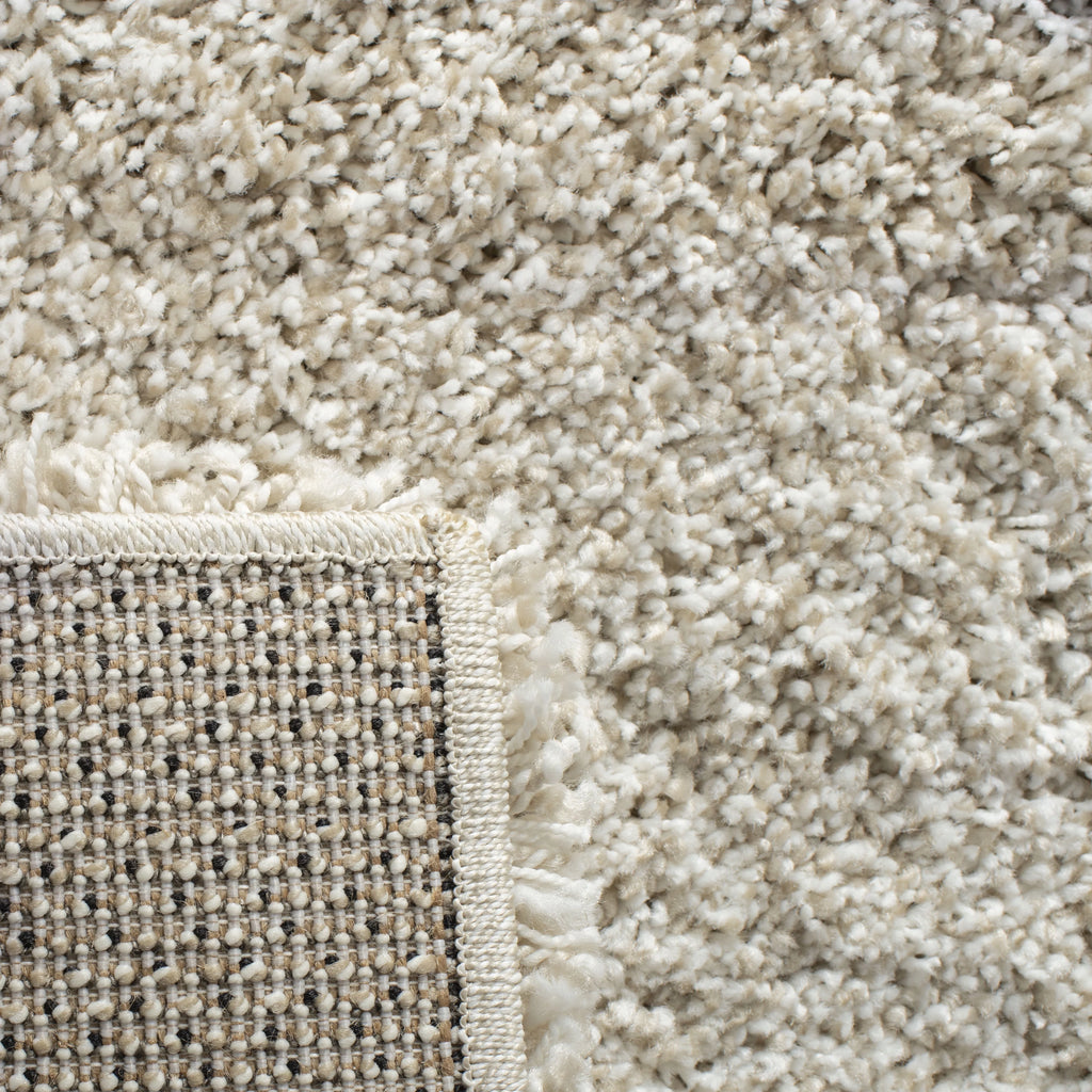 Ivory Grey Geometric Shag Area Rug 11' x 15' U601002