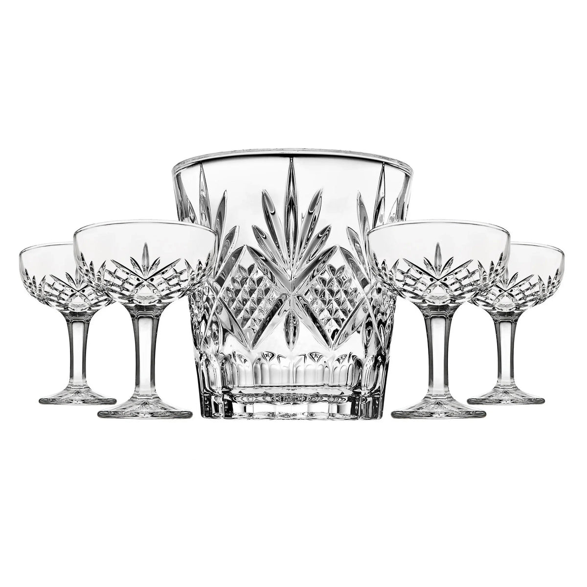 5 Piece Ice Bucket & Champagne Coupe Set T825