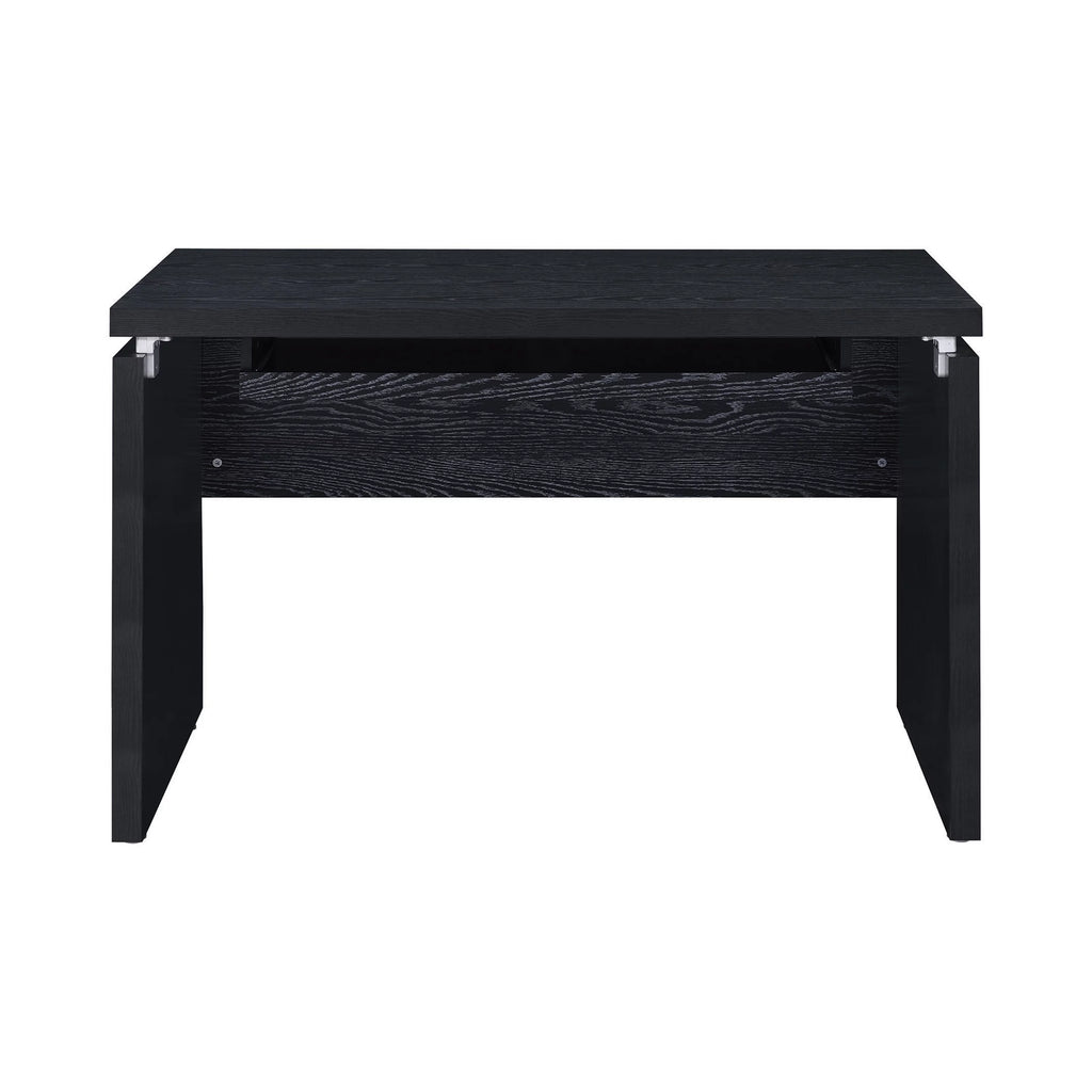 Black Oak Computer Desk with Keyboard Tray E259794