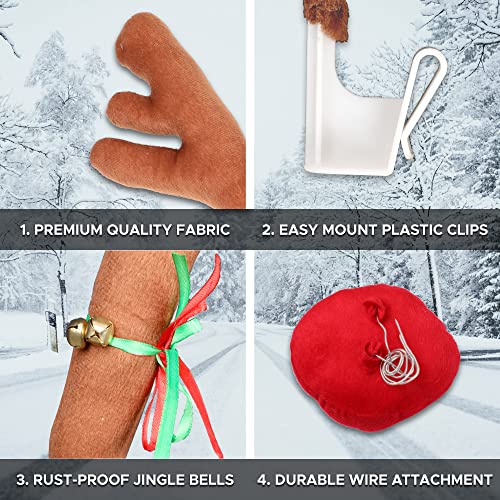 Car Reindeer Antlers & Nose Christmas Decoration Kit S280