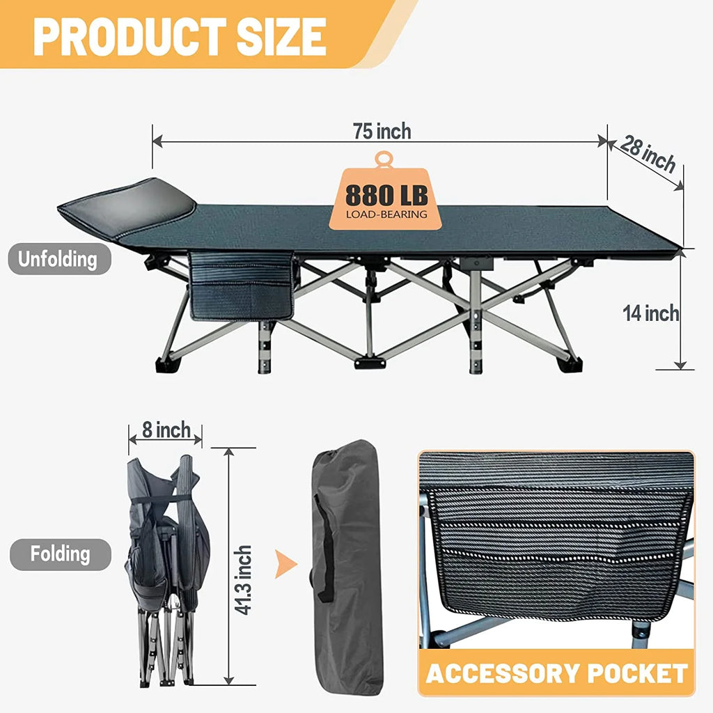 Folding Bed with Mattress and Carrying Bag T8577