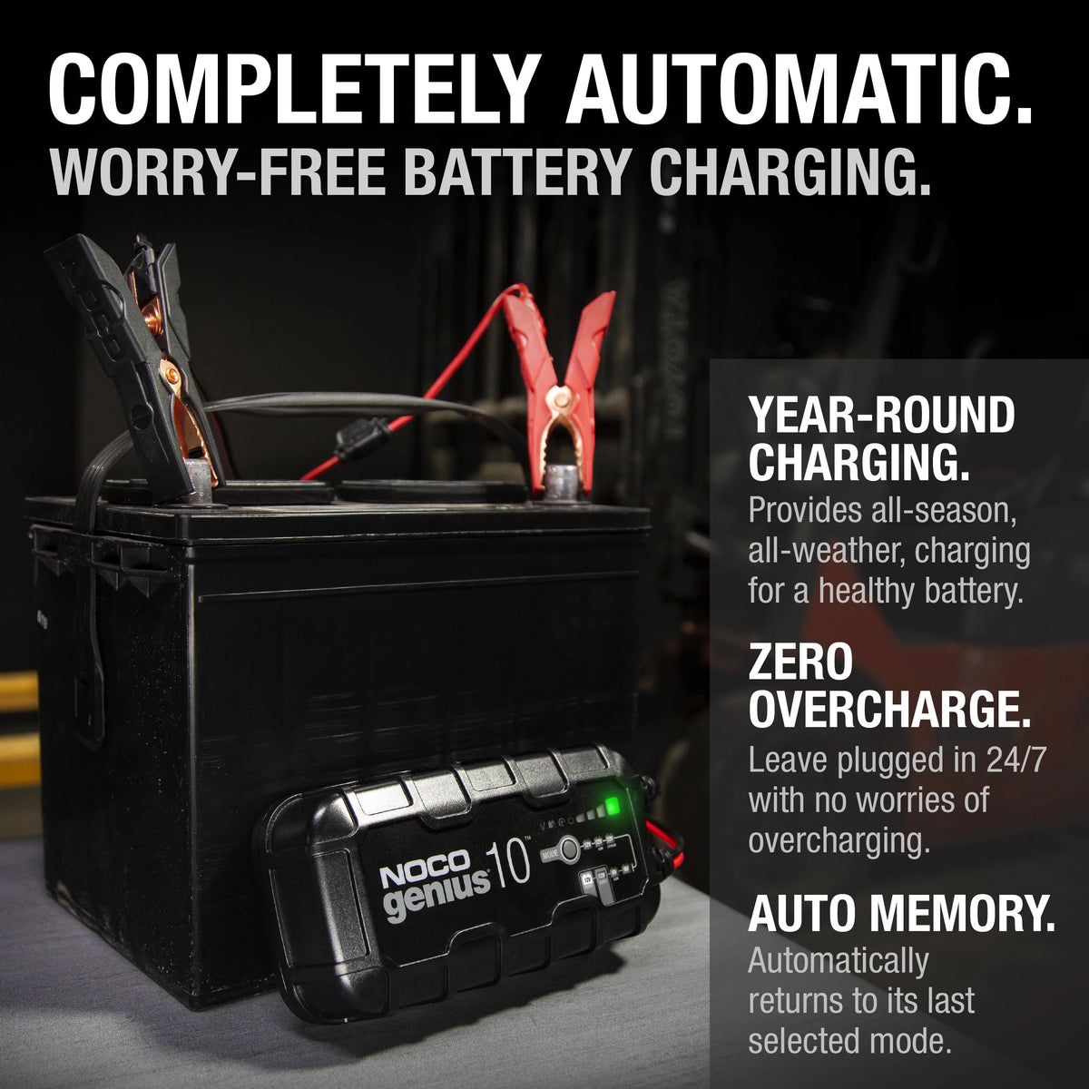 6V/12V 10A Smart Battery Charger and Maintainer N556499