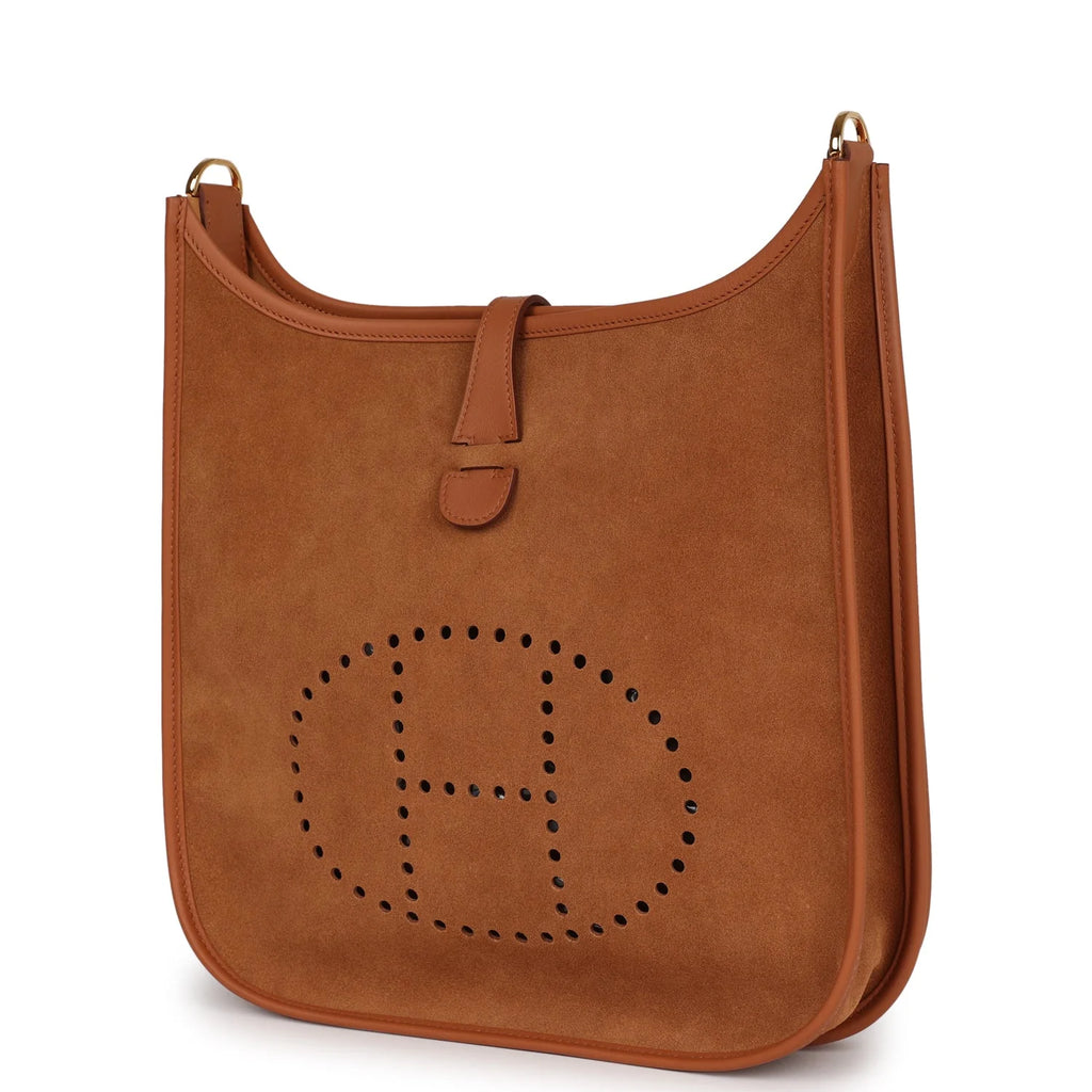Gold Leather Crossbody Bag K60337