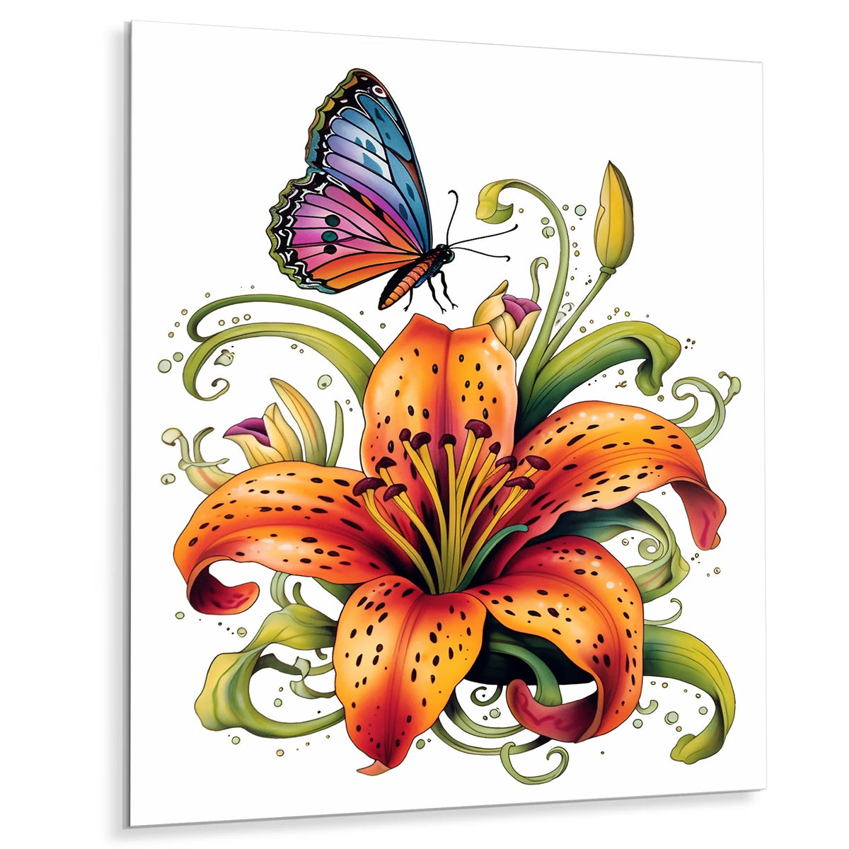 Floral Metal Art Print X558