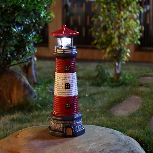 15 inch Waterproof Resin Solar Lighthouse Light J748
