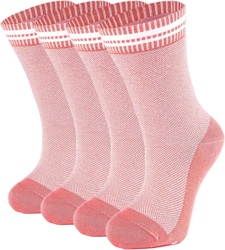 Cotton Diabetic Crew Socks Breathable Non-binding Seamless Toe Ivory D51490
