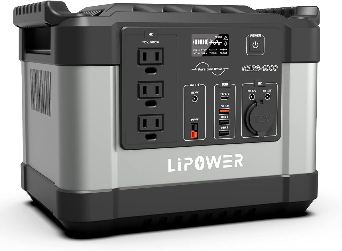 Portable Power Station 1000W 1100Wh with 110V Pure Sine Wave AC Outlet X969