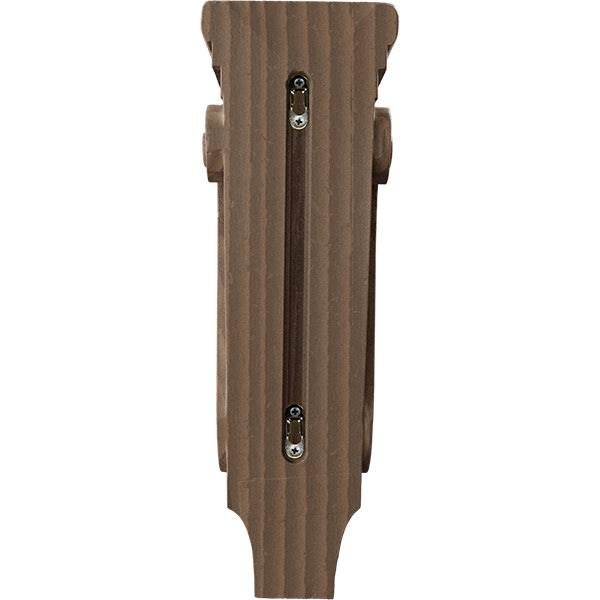 5 1/8 inchw x 3 3/8 inchd x 15 1/2 inchh Medium Acanthus Wood Corbel, Walnut S73589