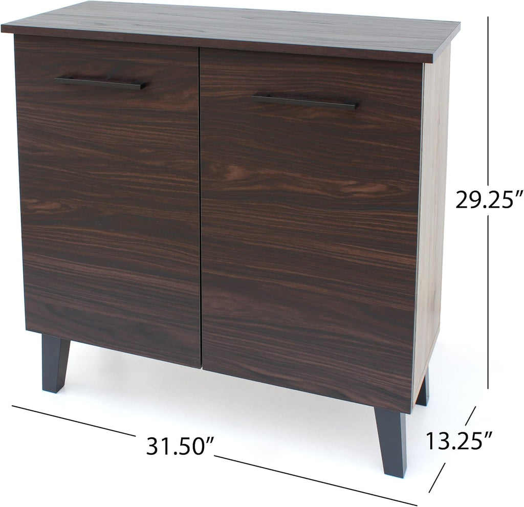 Modern 3-Shelf Faux Wood Cabinet A906727