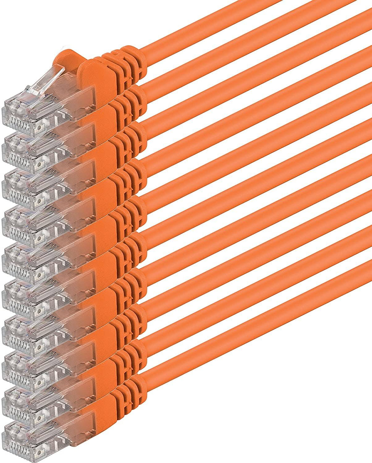 Orange 10 Pieces Ethernet Gigabit LAN Network Cable UTP Cat.5 C Z728467