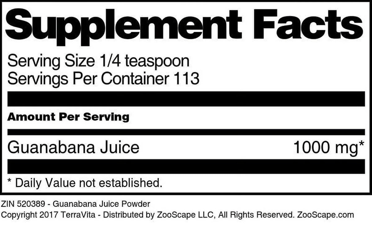 Guanabana Juice Powder 4 oz 3-Pack S774