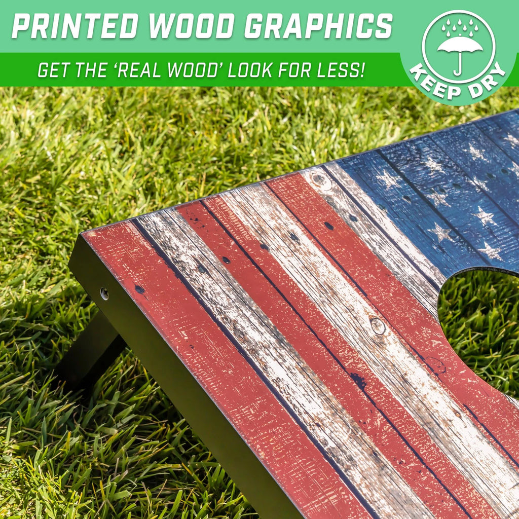 American Flag Cornhole Set with 8 Bean Bags X333