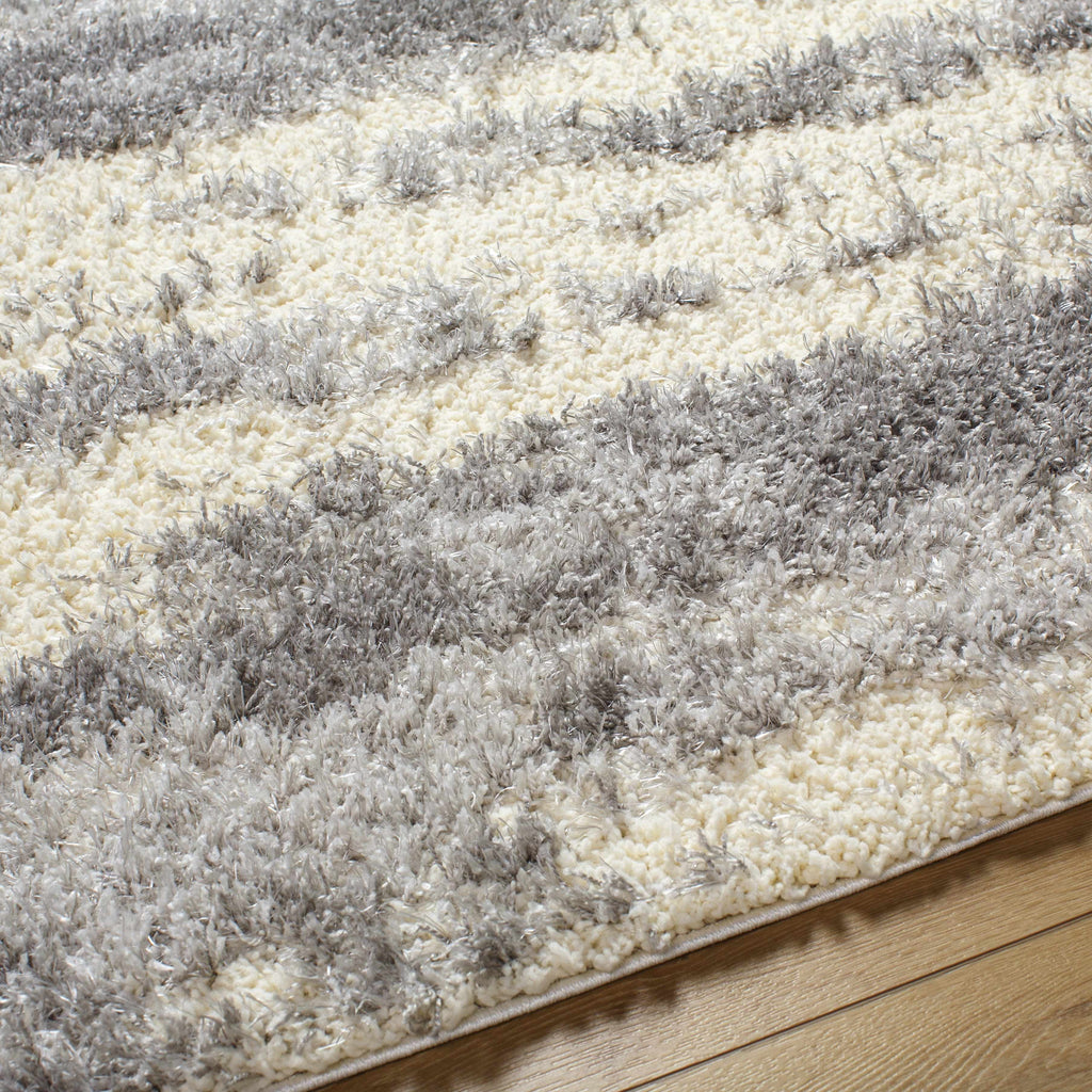 Gray Brown Plush Pile Area Rug 2' x 3' P8812