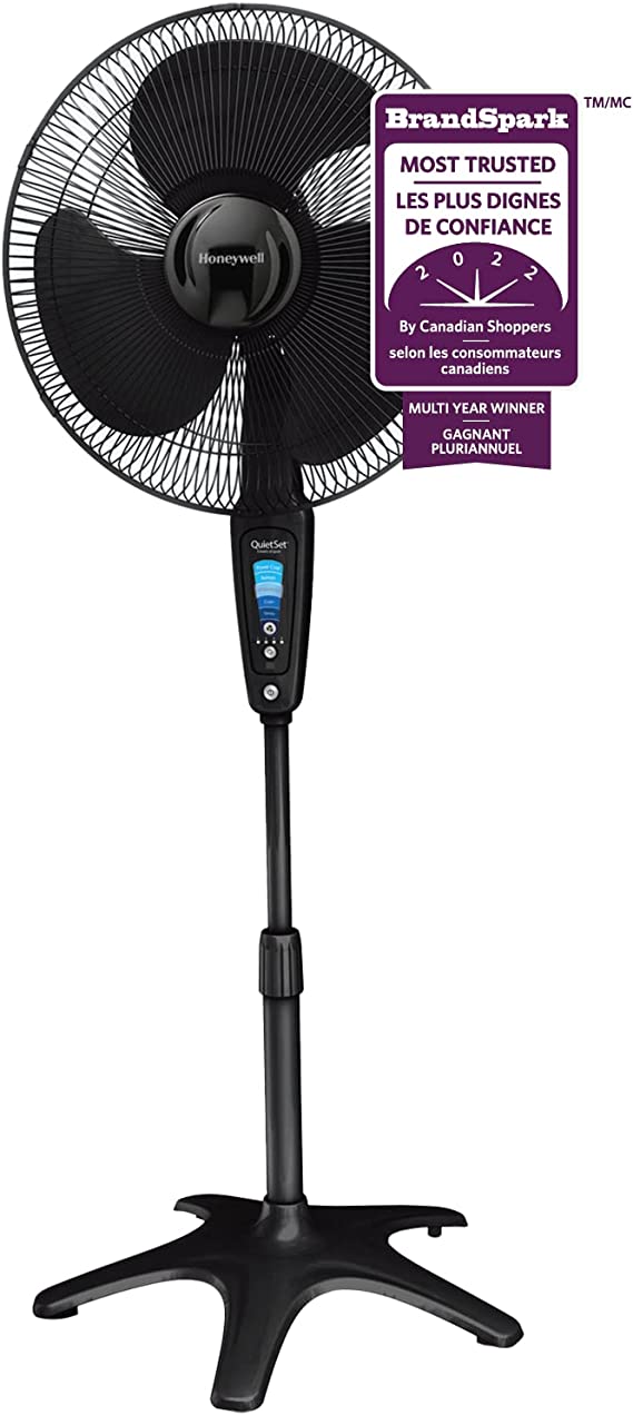 16'' 5-speed Stand Fan with Timer and Remote Control, White W2423