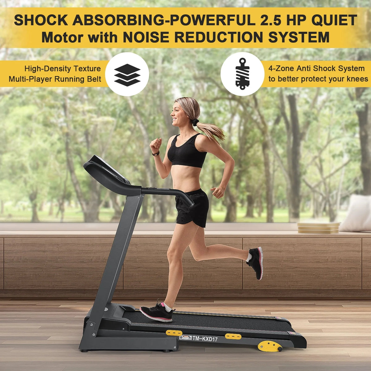 Incline Electric Treadmill 220lbs Max Y649147