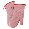 1 Pair 100% Cotton Heat Resistant Oven Mitts F560